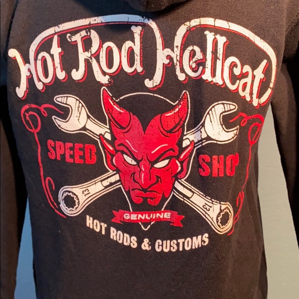 Kids zipper hoodie Hot Rod Evil size 4 years